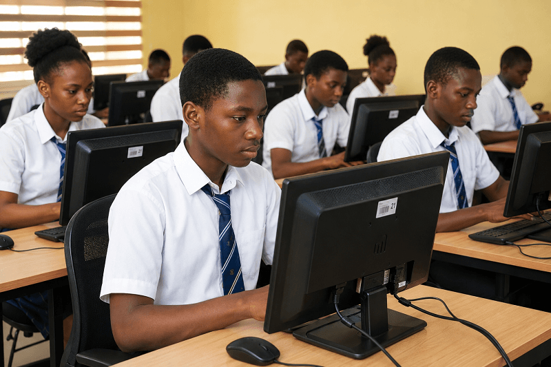 CBT Classroom - Students taking computer-based test